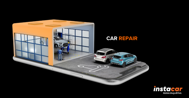 a car repair shop on a mobile phone